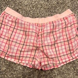 Like New Pink Plaid Women's Sleep Shorts